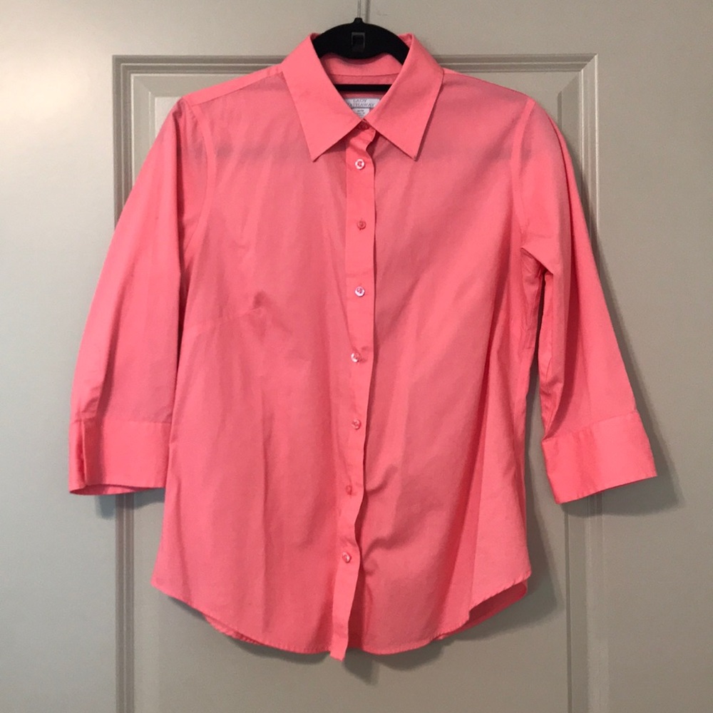 3/4 sleeve button down shirt.